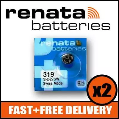 Bundle Of 2 X Renata 319 Watch Battery 1.55v SR527SW + Quzo Belgian Chocolate... • £4.09