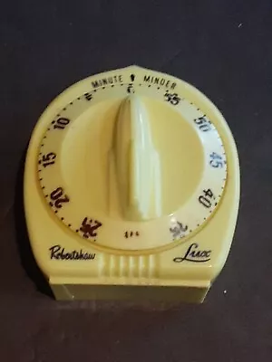 Minute Minder Atomic Rocket Know Robertshaw Lux Working Timer Butterscotch Vint. • $11.99