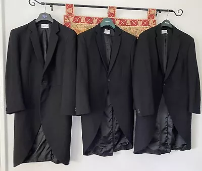 3X Traditional Tail Coats Black Tom Brown Tailor -(actual Eton School ‘Tails’) • £90