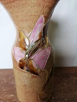 Vintage Mid-Century Retro Vallauris St Palais Floral Design Organic Style Vase • £11.99