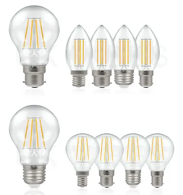 25W 40W 60W 100W Clear Candle Golf GLS Small Edison Screw SES E14 Light Bulbs UK • £66.99