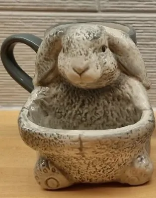 Next Home Grey Rabbit Tea Coffee Biscuit Holder Mug • £6.99