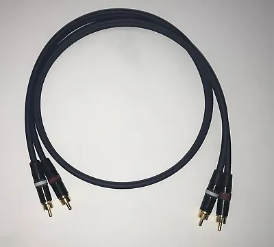 VAN DAMME 268-500-000 Twin Interconnect Cable Sapphire Blue REAN RCA 0.6m • £17.50