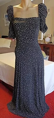 Forever New Black N White Polka Dot Maxi Dress Size 8. Vgc • $29