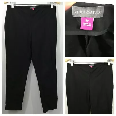 Vince Camuto Black Skinny Pants Size 8P Slim Ankle Trouser Career Stretch Womens • $16.25