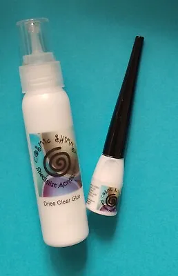Cosmic Shimmer Acrylic Glue Dries Clear  60ml & Highlighter BOTTLE • £12.75