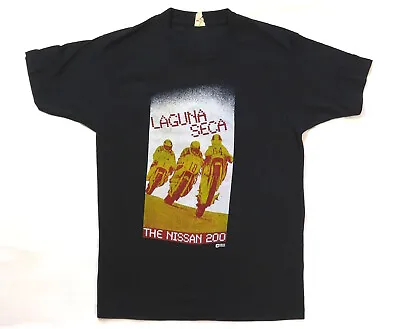Laguna Seca Vintage T Shirt 1980's Nissan 200 Motor Cycle Race  • $25