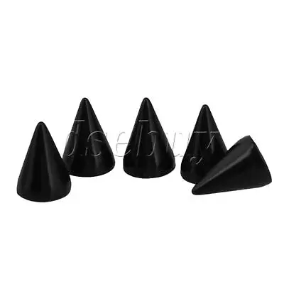 $10.52 • Buy 50pcs Black Metal Cone Screw Metal Studs Leather Craft Rivet Pyramid Spikes