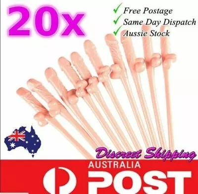 20 Hens Party Night Willy Dick Straw Penis Dicky Sexy Straws Bachelorette Straw • $12.99