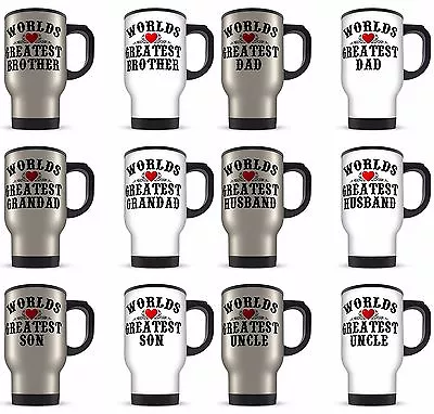 £12.99 • Buy 14oz Worlds Greatest Male Relations Novelty Gift Aluminium Travel Mug