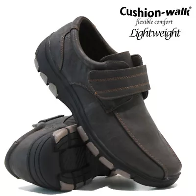 Mens Wide Fit Walking Shoes Driving Orthopaedic Easy Touch Comfort Casual Size • £17.95