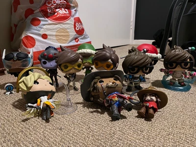 $50 • Buy Overwatch Funko Pop Bundle NO BOXES, Pre-Owned, Tracer, D.Va, Mei, McCree, Ect.