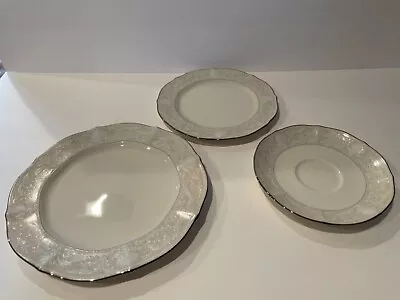 Noritake#A7375 Imperial Lace Saucer 6  Bread Plate 7  Salad Plate 8.5  COMBO • $23.45