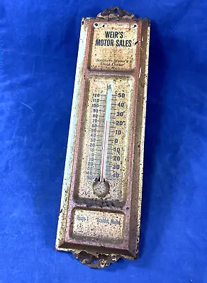 C.1970 Car Dealer Advertising Thermometer WEIR'S MOTOR SALES Arundel Maine • $26.10