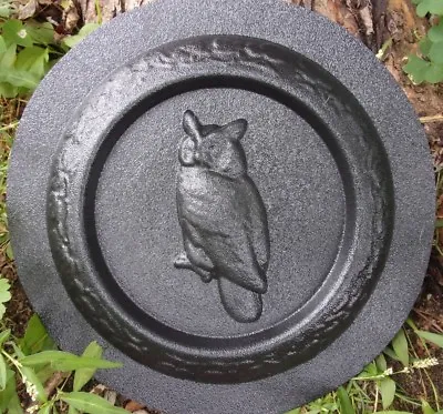 $14.95 • Buy Owl Birdbath Mold Concrete Bird Feeder Mould 9  X 1  Thick Resuable