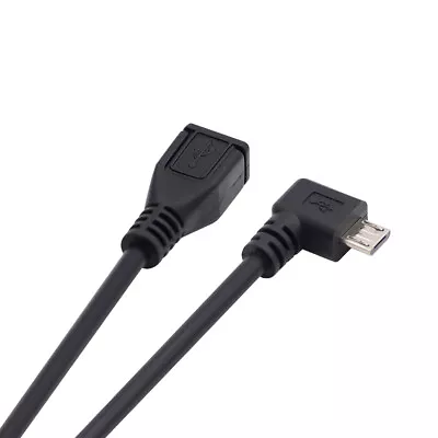 1pc/lot Micro USB 2.0 5Pin Male To Female Extension Cable Right 90 Degree Angled • $5.85