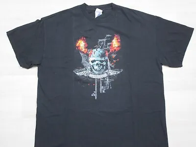 Vintage Pirates Of The Caribbean Movie Promo Sailors Grave T-Shirt (XL) Skull  • $20