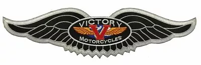 Victory Motorcycles Iron On/ Sew On Biker Back Patch (XXL-11 Inch) Black • $17.99