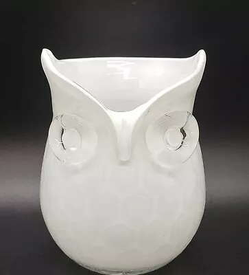 $15 • Buy  Two's Company  White Glass Owl Votive Candle Vase