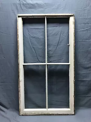 Antique 4 Lite Shabby White Window Sash Old Chic 22x40 Vintage 1480-22B • $99