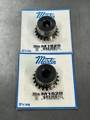 1 Pair Martin Gear 16 Pitch 20 Teeth 90 Degree Miter Gear Set 7/16” Bore • $86