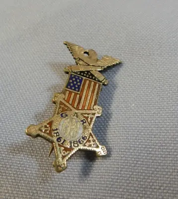 1861-66 Civil War Veteran Medal GAR Bronze Army Volunteer Badge Pin • $99.99