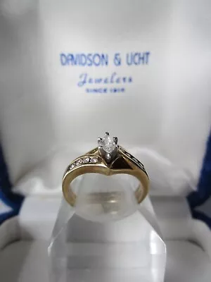 Vtg 14k Gold Genuine Natural Marquise Diamond Engagement Ring & Wedding Ring Set • $890