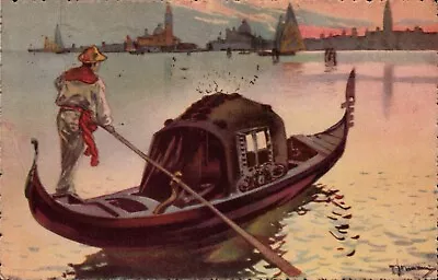 Vintage Postcard Venice Italy Gondola 1926 Artistic Painting Photo • $4.99