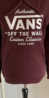 Vans Off The Wall Hoodie. Burgundy. XS • £35