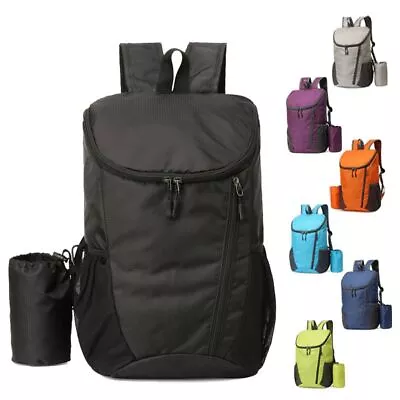 Lightweight Foldable Backpack Large School Bag Travel Camping Climbing Backpack` • £8.99