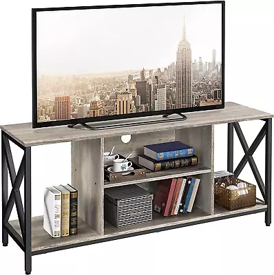 TV Stand For 65 Inch TV Console Table With Storage Shelves Cabinet 55  Wood Ent • $153.99