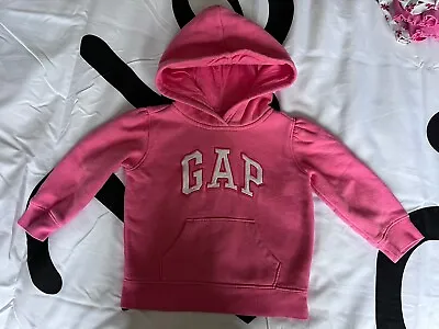 Girls Pink Baby Gap Hoodie Size 18-24 Months • £3