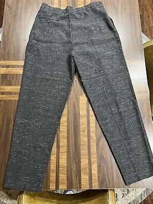 VTG FLECK TROUSERS Pants Tweed Hollywood 36x32 Rockabilly Trevor’s/rayon Baggy • $34.97