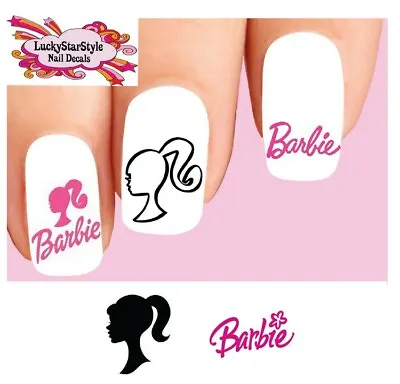 Waterslide Nail Decals Set Of 20 - Barbie Assorted • $2