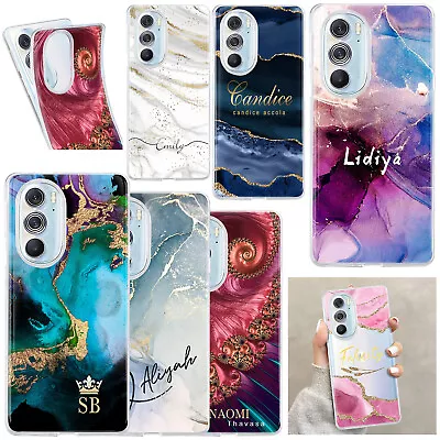 Marble Personalised Phone Case For Motorola Moto G84 G Stylus G Play Clear Cover • $7.89