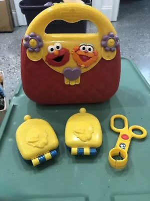 Sesame Street My First Purse Pink Plastic Elmo Zoe Accessories Pretend Play • $8