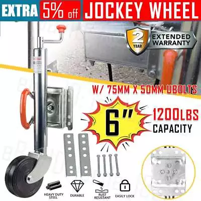 6'' Jockey Wheel Solid Wheel Clamp Type Caravan Camper Boat Trailer 1200LBS • $35.75