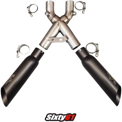 Voodoo Exhaust Hayabusa 2022 2023 2024 Suzuki Dual Shorty Black X-Pipe • $638.95