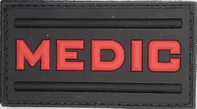 MEDIC Black  Red High Quality PVC Rubber Tactical Patch • $5.19