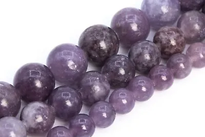 $8.99 • Buy Genuine Natural Heather Purple Lepidolite Grade A Round Beads 6-7/8-9/10MM