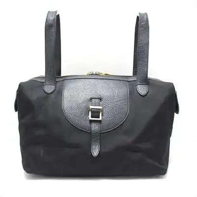 Auth Meli Melo - Black Nylon Leather Handbag • $104