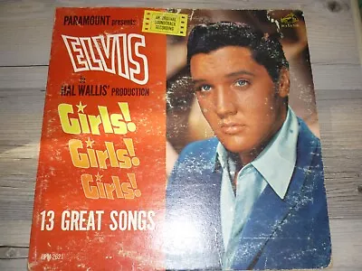 Vintage Elvis Presley Girls Girls Girls Original Soundtrack Lp Lpm-2621 • $4.69