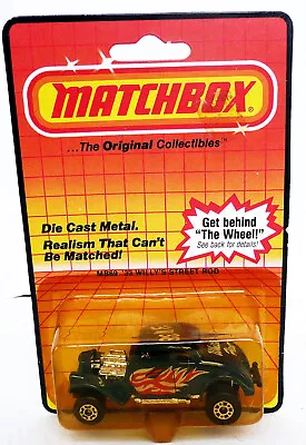 Vintage 1983 Matchbox Car Mb69 Willy's Street Rod With Flames Die Cast • $6.95