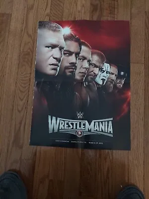 Wrestlemania March 29 2015 Poster Brock Roman Cena Sting Triple H Undertaker • $10