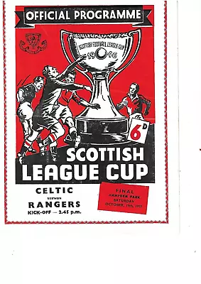 Scottish League Cup Final 1957 Celtic V Rangers • £38