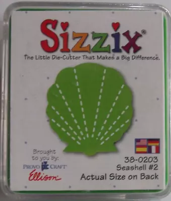 Sizzix Ellison Green Die Cut Ocean SEASHELL #2 - 38-0203 • $7.99