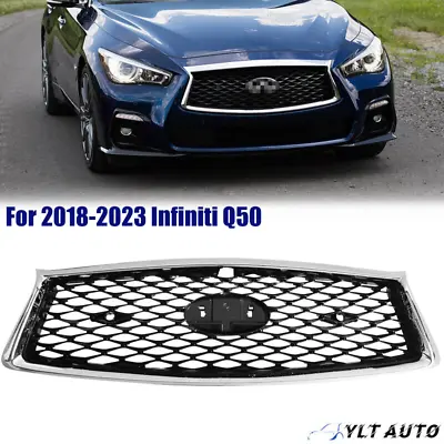 New For 2018-2023 Infiniti Q50 Chrome Front Bumper Grille Grill Base Models • $72.99