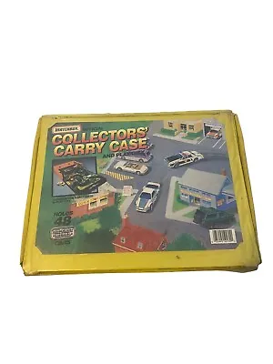 1992 MATCHBOX Collectors Car Carry Case Only Yellow Play City Case 4 Car Holders • $29.74