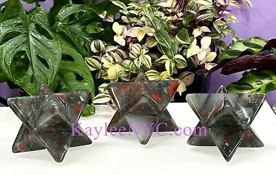 Wholesale Lot 3 PCs Natural Bloodstone Merkaba Healing Energy • $48