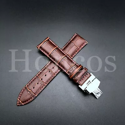 22mm Leather Watch Band Strap Fits For Bulova Accutron Watch Buckle Clasp Brown • $15.99